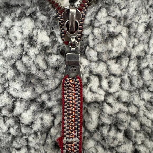 True Grit Frosty Tip 1/4 Zip Pullover Gray Sherpa Fleece Women’s Size S Cozy - Picture 4 of 6